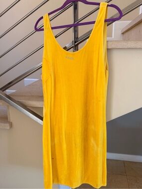Vintage Sonia Rykiel Sunny Yellow Velvet Dress